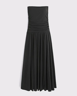 Tube Drop-Waist Knit Maxi Dress