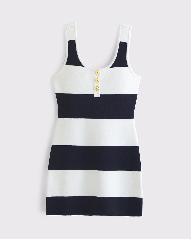 Vol. 28 Button Mini Sweater Dress
