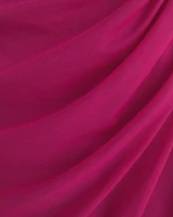 Mesh Draped Maxi Dress