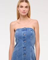 The A&F Mara Strapless Denim Mini Dress