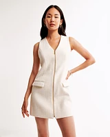 The A&F Mara Tweed Zip-Up Mini Dress