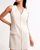 The A&F Mara Tweed Zip-Up Mini Dress