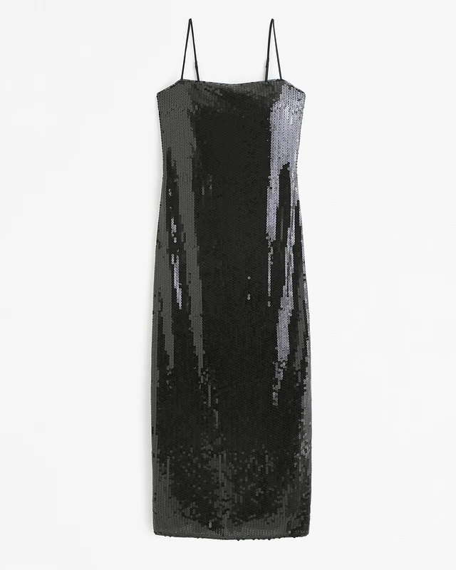 abercrombie black sequin dress abercrombie Sequin Squareneck Mini Dress,