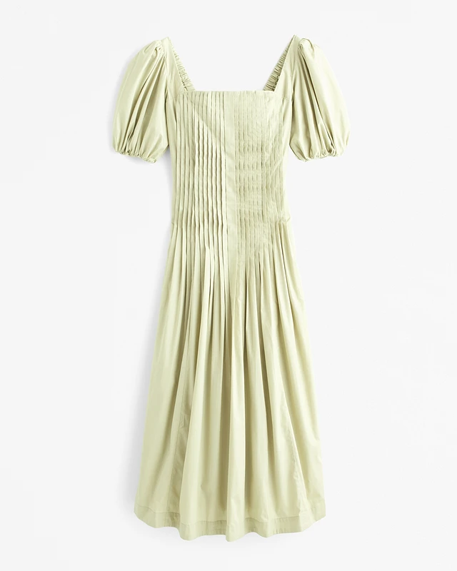 Yellow midi dresses for women 5981
