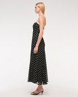 The A&F Camille Strapless Godet Midi Dress