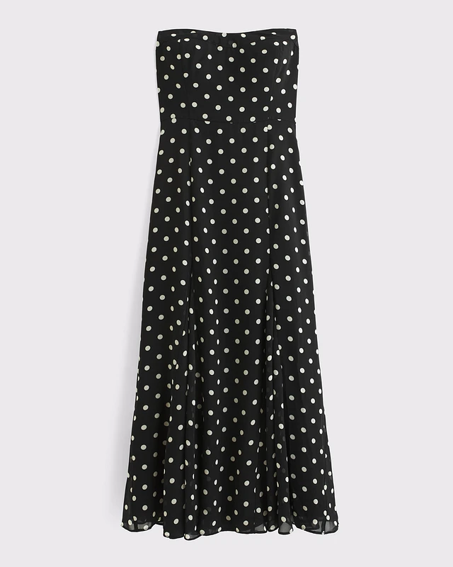 Abercrombie & Fitch The A&F Camille Strapless Godet Midi Dress | Arden Fair Abercrombie & Fitch The A&F Camille Strapless Godet Midi Dress | Arden Fair