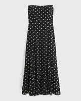 The A&F Camille Strapless Godet Midi Dress