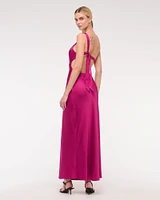 Tie-Back Slip Maxi Dress