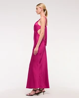 Tie-Back Slip Maxi Dress