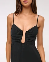 Bra-Free Hardware Maxi Dress