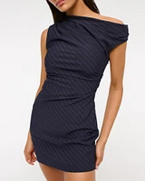 One-Shoulder Tailored Mini Dress