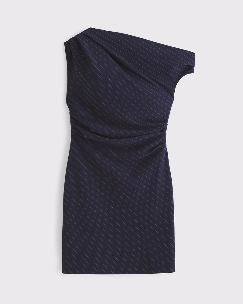 One-Shoulder Tailored Mini Dress