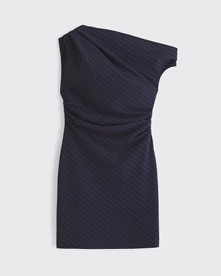 One-Shoulder Tailored Mini Dress