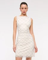 Mesh Knotted Mini Dress