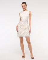 Mesh Knotted Mini Dress