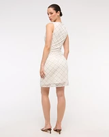 Mesh Knotted Mini Dress