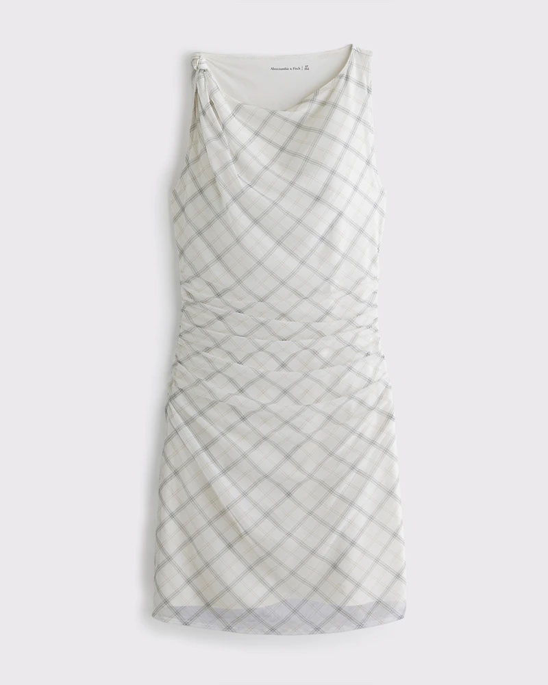 Mesh Knotted Mini Dress