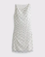 Mesh Knotted Mini Dress