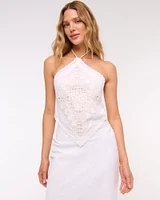 Halter Cutout Midi Dress