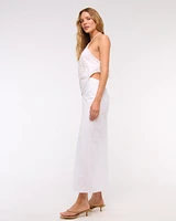 Halter Cutout Midi Dress