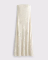 Strapless Crochet-Style Maxi Dress