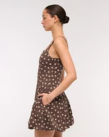 The A&F Mila Bubble Hem Mini Skort