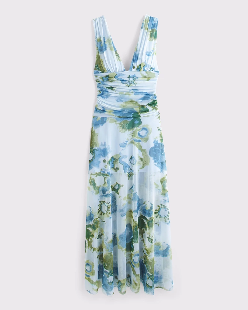 Plunge Drop-Waist Maxi Dress