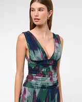 Plunge Drop-Waist Maxi Dress