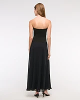 Strapless Drop-Waist Maxi Dress