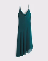 The A&F Julia Slip Scarf Asymmetrical Midi Dress