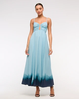 Hardware Fit & Flare Maxi Dress