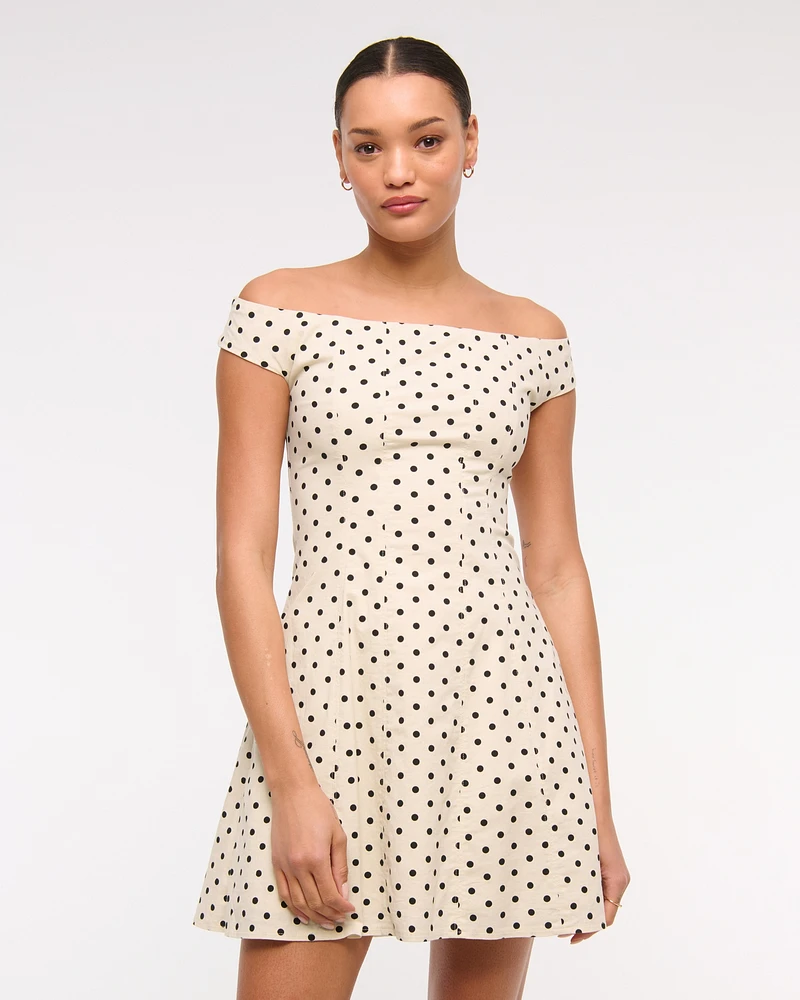 The A&F Mila Off-The-Shoulder Mini Dress