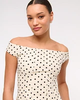 The A&F Mila Off-The-Shoulder Mini Dress