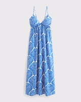 Clasp-Back Flowy Maxi Dress