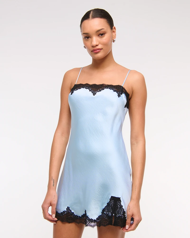 Lace Slip Mini Dress