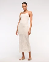 Crochet-Style Maxi Dress