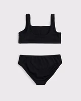 scoopneck two-piece swimsuit