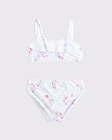sweetheart cinched two-piece swimsuit