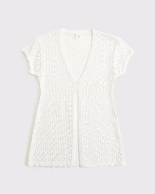 short-sleeve mini dress coverup
