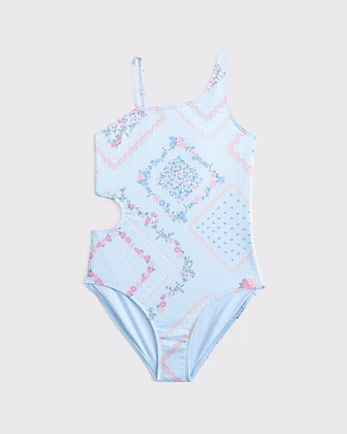 asymmetrical cutout one-piece swimsuit