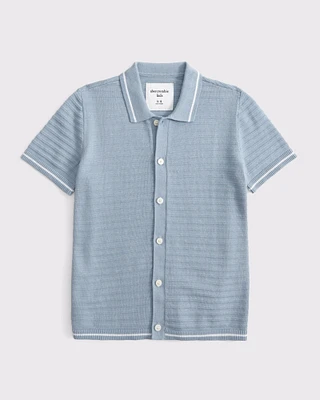 button-through sweater polo