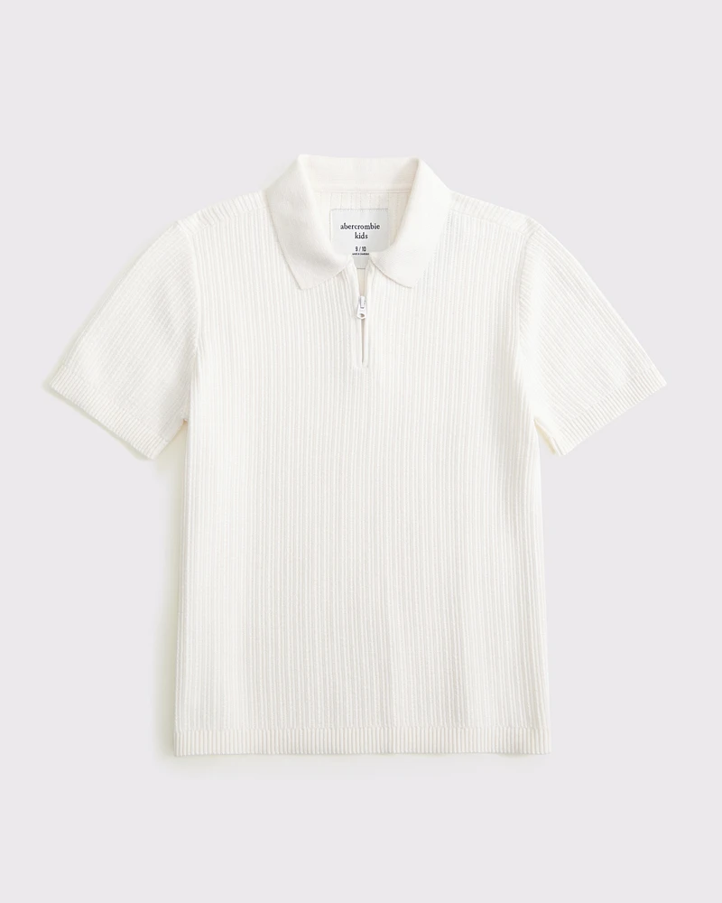sweater polo quarter-zip