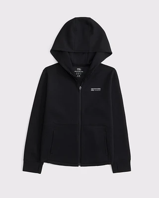 ypb neoknit active logo full-zip hoodie