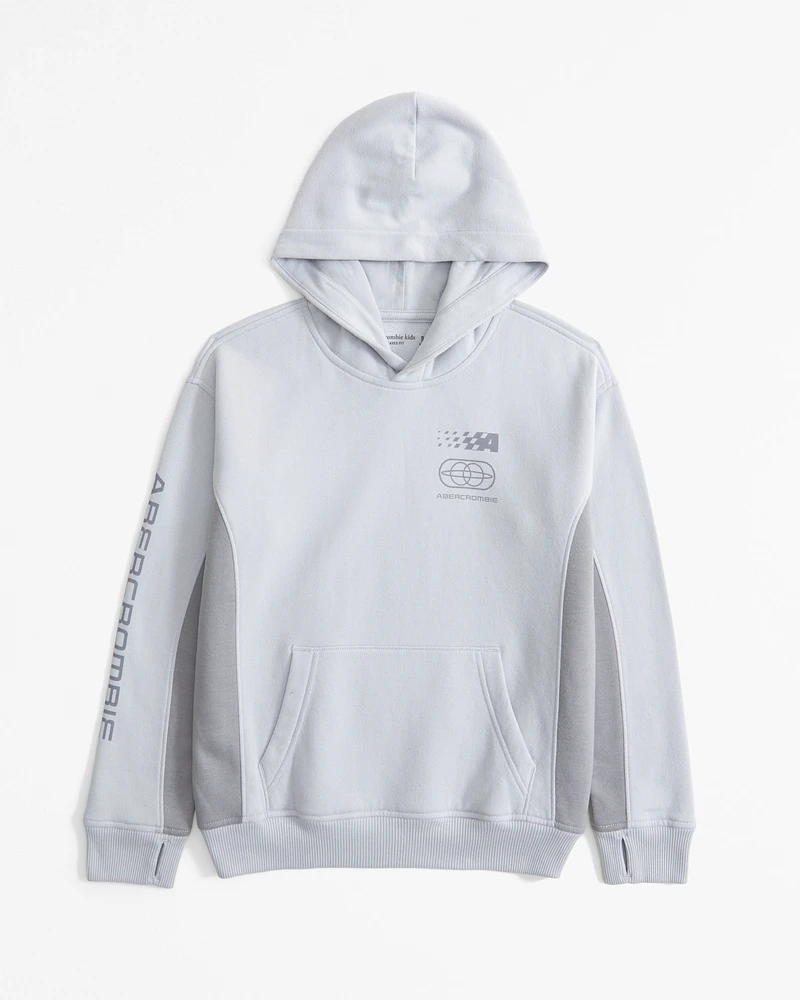 graphic logo popover hoodie