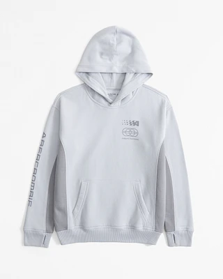 graphic logo popover hoodie