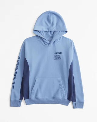 graphic logo popover hoodie