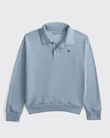 essential icon boxy polo sweatshirt