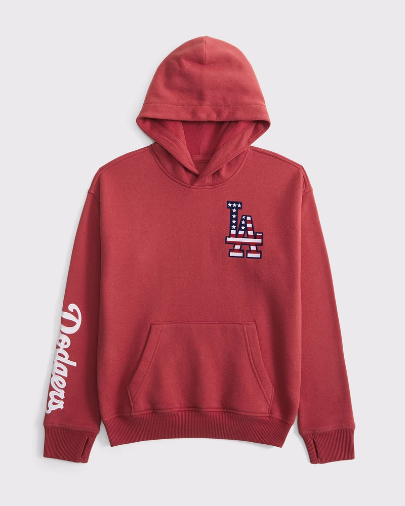 los angeles dodgers graphic popover hoodie