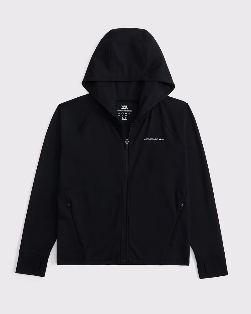 ypb neocool active logo full-zip hoodie