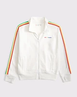 kids pride logo fleece full-zip track jacket
